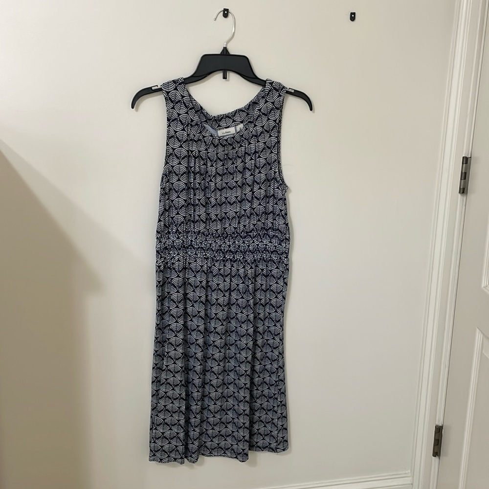 L.L. Bean Navy Blue Medium Sleeveless Dress